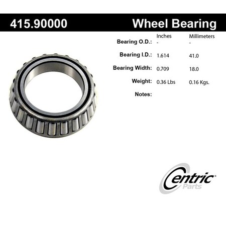 Centric Parts Premium Bearing Cone, 415.90000 415.90000